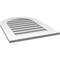 Ekena Millwork Round Top Surface Mount PVC Gable Vent: Functional, w/ 3-1/2"W x 1"P Standard Frame, 22"W x 30"H GVPRT22X3001SF - alternate 4